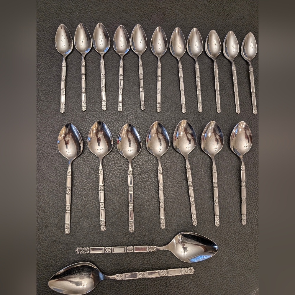Oneida Community Madrid Flatware Stainless No Black Accent Serving 43 Pc - Picture 8 of 15